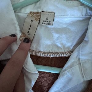 Thrifted sweater vest with collar